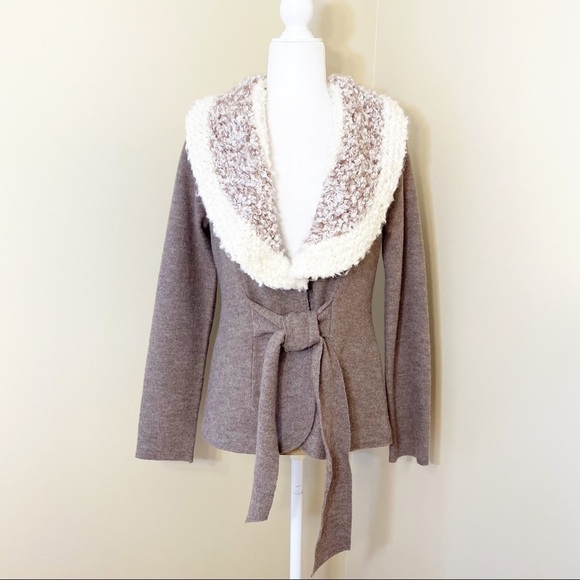 Anthropologie Sweaters - Anthro Rosie Neira Shawl Collar Tie Front Cardigan